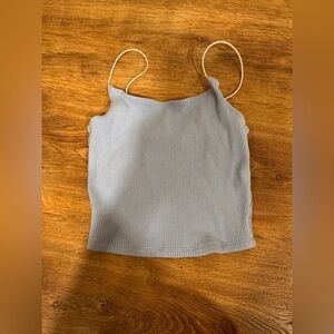 Garage Blue ribbed bungee strap tank in a size​​​​